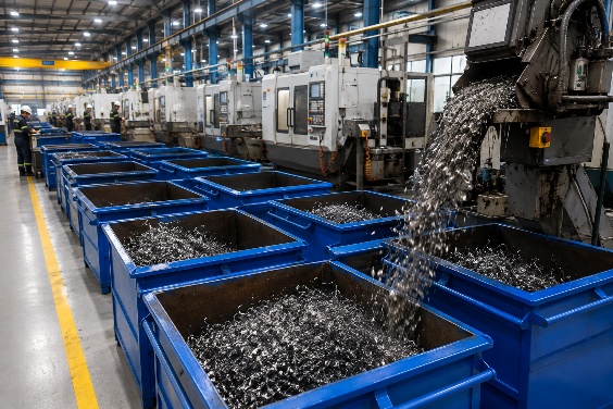 High-Volume CNC Metal Chip Recycling — Prai